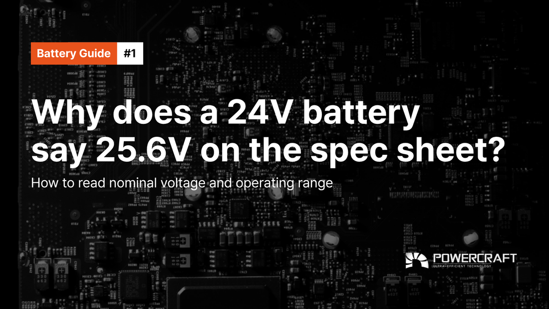 Why Does a "24V" Battery Say 25.2V or 25.6V? — How to Read Nominal Voltage and Operating Range